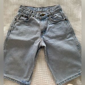 light wash jorts